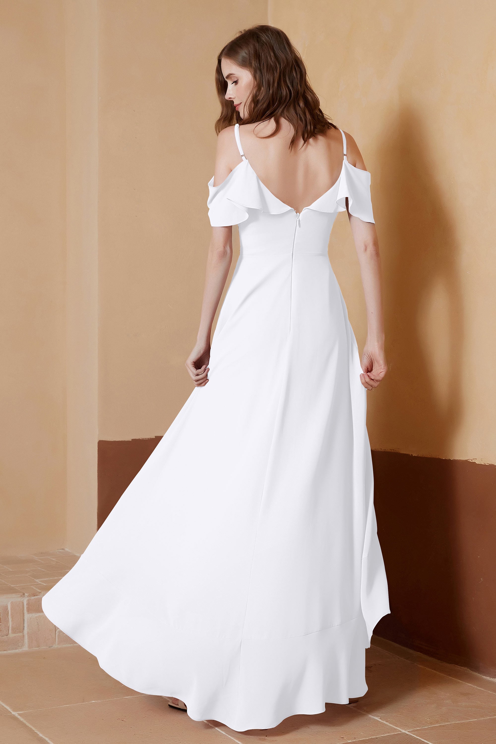 gorgeous feminine and romantic bridesmaid dress chiffon formal evening prom dresses gown