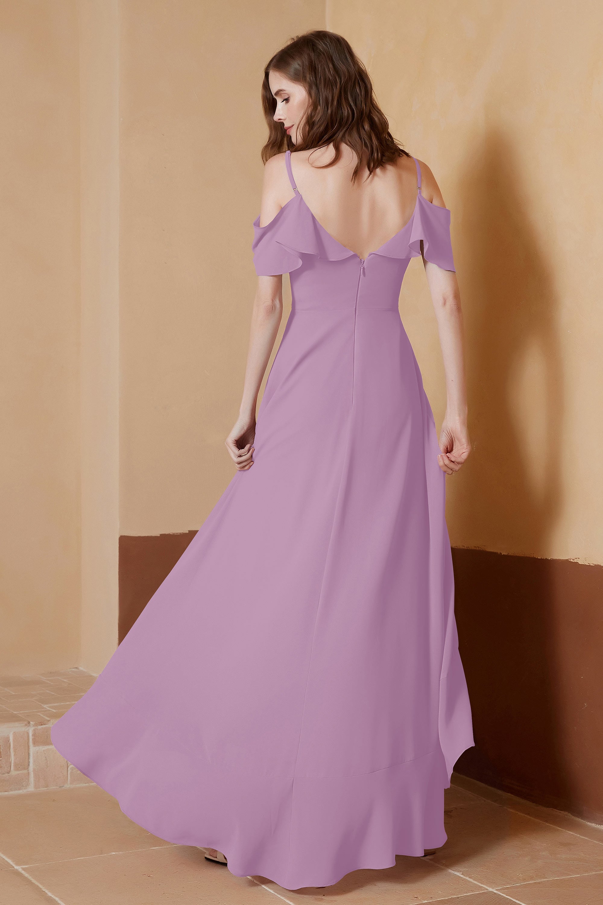 gorgeous feminine and romantic bridesmaid dress chiffon formal evening prom dresses gown