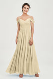Spaghetti Straps Chiffon Pleated Ruched Bridesmaid Dress Long Formal Evening Dresses Gowns