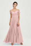 Spaghetti Straps Chiffon Pleated Ruched Bridesmaid Dress Long Formal Evening Dresses Gowns
