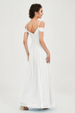 Spaghetti Straps Chiffon Pleated Ruched Bridesmaid Dress Long Formal Evening Dresses Gowns