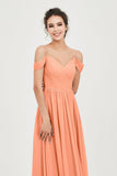 Spaghetti Straps Chiffon Pleated Ruched Bridesmaid Dress Long Formal Evening Dresses Gowns