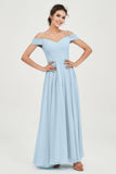 Spaghetti Straps Chiffon Pleated Ruched Bridesmaid Dress Long Formal Evening Dresses Gowns
