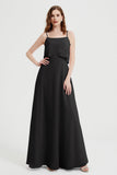 Spaghetti Straps Chiffon Bridesmaid Dress Formal Evening Floor Length Dresses Gowns