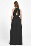 V Neck Tulle Spaghetti Straps Bridesmaid Dress Long Formal Evening Prom Dresses Gowns