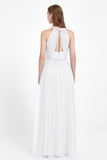 V Neck Tulle Spaghetti Straps Bridesmaid Dress Long Formal Evening Prom Dresses Gowns