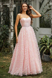 Sweetheart Applique Ruffles A-Line Floor-Length Prom Party Ball Gown Evening Wedding Dresses