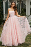 Sweetheart Applique Ruffles A-Line Floor-Length Prom Party Ball Gown Evening Wedding Dresses