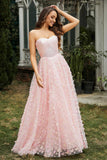 Sweetheart Applique Ruffles A-Line Floor-Length Prom Party Ball Gown Evening Wedding Dresses