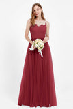 Gorgeous lace top maxi tulle dress prom evening wedding dresses formal bridesmaid bridal gowns
