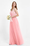 Gorgeous lace top maxi tulle dress prom evening wedding dresses formal bridesmaid bridal gowns