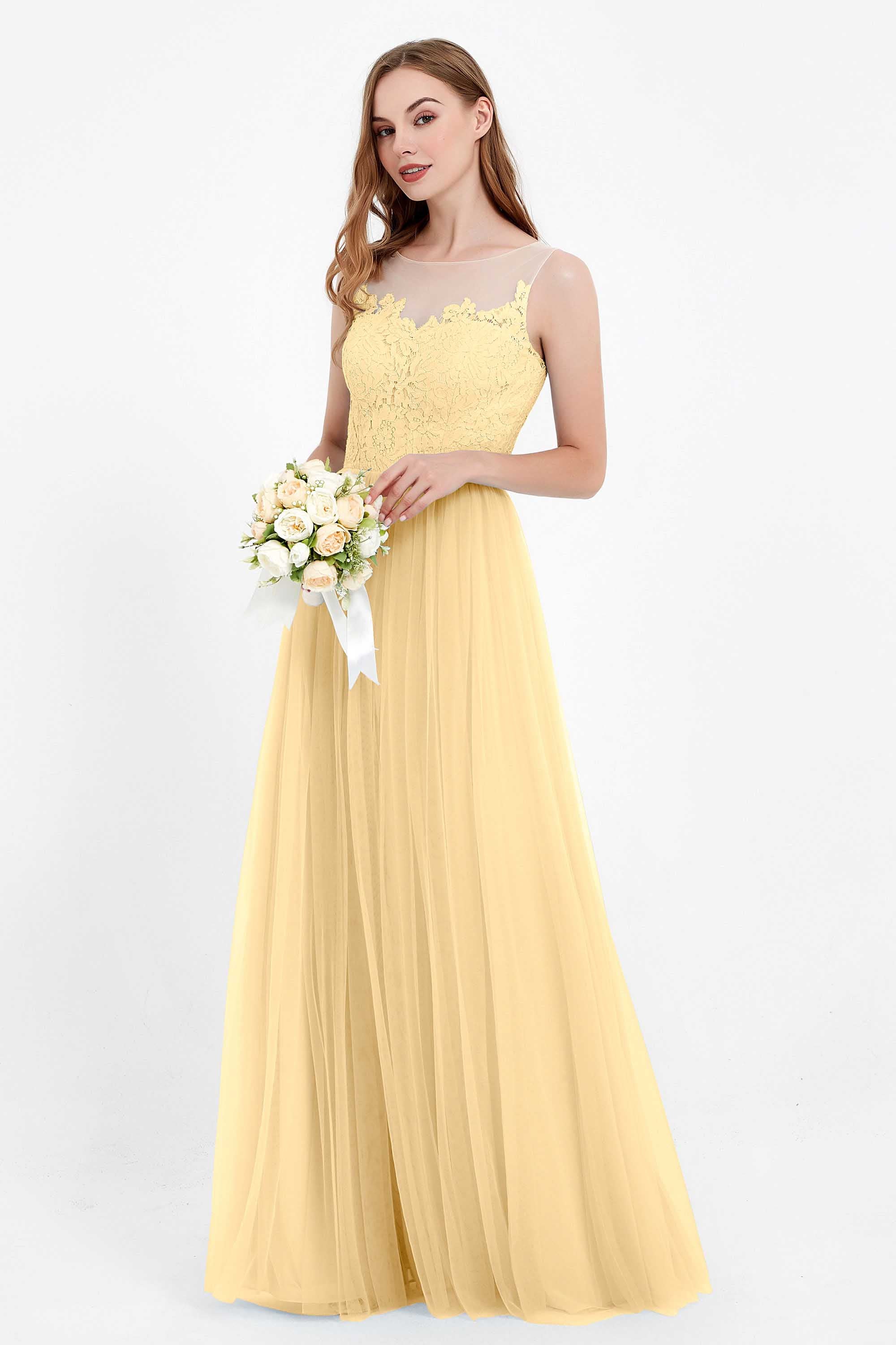 Gorgeous lace top maxi tulle dress prom evening wedding dresses formal bridesmaid bridal gowns