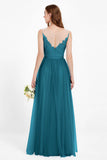 Gorgeous lace top maxi tulle dress prom evening wedding dresses formal bridesmaid bridal gowns