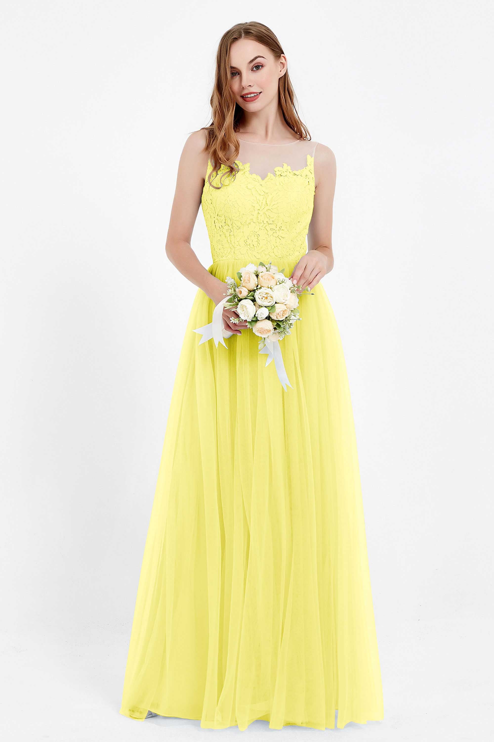 Gorgeous lace top maxi tulle dress prom evening wedding dresses formal bridesmaid bridal gowns