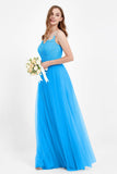 Gorgeous lace top maxi tulle dress prom evening wedding dresses formal bridesmaid bridal gowns