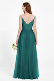 Gorgeous lace top maxi tulle dress prom evening wedding dresses formal bridesmaid bridal gowns