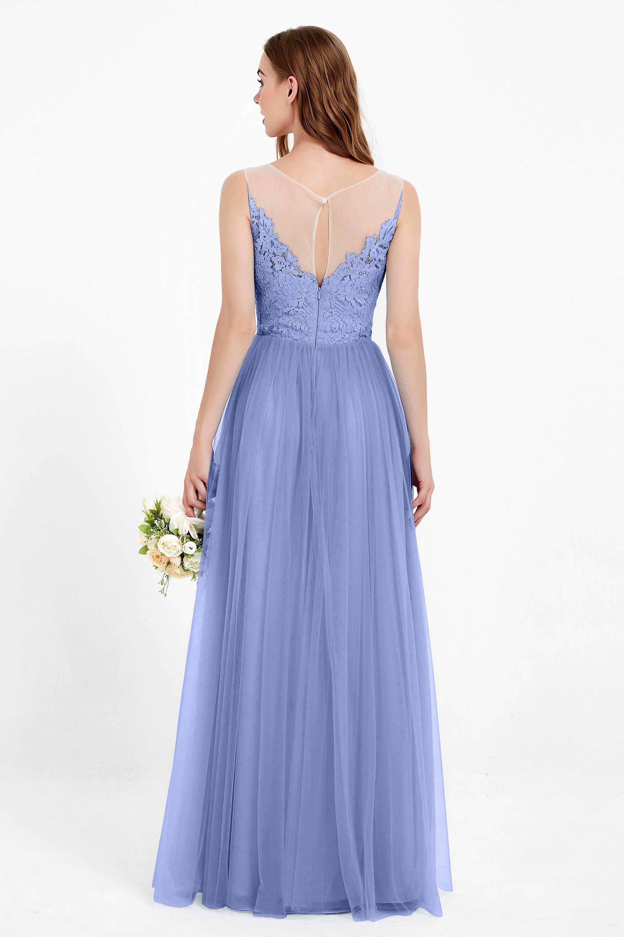 Gorgeous lace top maxi tulle dress prom evening wedding dresses formal bridesmaid bridal gowns