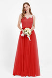 Gorgeous lace top maxi tulle dress prom evening wedding dresses formal bridesmaid bridal gowns