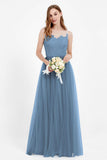 Gorgeous lace top maxi tulle dress prom evening wedding dresses formal bridesmaid bridal gowns