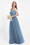 Gorgeous lace top maxi tulle dress prom evening wedding dresses formal bridesmaid bridal gowns