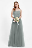 Gorgeous lace top maxi tulle dress prom evening wedding dresses formal bridesmaid bridal gowns