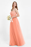 Gorgeous lace top maxi tulle dress prom evening wedding dresses formal bridesmaid bridal gowns