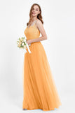 Gorgeous lace top maxi tulle dress prom evening wedding dresses formal bridesmaid bridal gowns