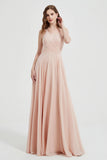 Crossed Straps Chiffon A Line Bridesmaid Dress Pleated Ruffle Formal Evening Dresses Gowns