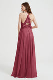 Crossed Straps Chiffon A Line Bridesmaid Dress Pleated Ruffle Formal Evening Dresses Gowns