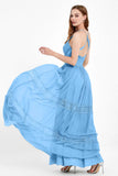 Spaghetti Straps V Neckline Chiffon Lace Bridesmaid Dresses Women's Formal Evening Gowns