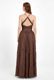 Spaghetti Straps V Neckline Chiffon Lace Bridesmaid Dresses Women's Formal Evening Gowns