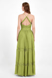 Spaghetti Straps V Neckline Chiffon Lace Bridesmaid Dresses Women's Formal Evening Gowns