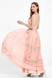 Spaghetti Straps V Neckline Chiffon Lace Bridesmaid Dresses Women's Formal Evening Gowns