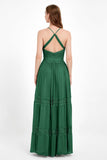 Spaghetti Straps V Neckline Chiffon Lace Bridesmaid Dresses Women's Formal Evening Gowns