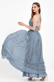 Spaghetti Straps V Neckline Chiffon Lace Bridesmaid Dresses Women's Formal Evening Gowns
