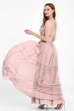 Spaghetti Straps V Neckline Chiffon Lace Bridesmaid Dresses Women's Formal Evening Gowns