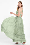 Spaghetti Straps V Neckline Chiffon Lace Bridesmaid Dresses Women's Formal Evening Gowns
