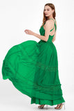 Spaghetti Straps V Neckline Chiffon Lace Bridesmaid Dresses Women's Formal Evening Gowns