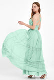 Spaghetti Straps V Neckline Chiffon Lace Bridesmaid Dresses Women's Formal Evening Gowns
