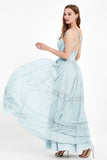 Spaghetti Straps V Neckline Chiffon Lace Bridesmaid Dresses Women's Formal Evening Gowns