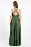 Spaghetti Straps V Neckline Chiffon Lace Bridesmaid Dresses Women's Formal Evening Gowns