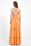 Spaghetti Straps V Neckline Chiffon Lace Bridesmaid Dresses Women's Formal Evening Gowns