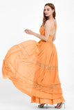 Spaghetti Straps V Neckline Chiffon Lace Bridesmaid Dresses Women's Formal Evening Gowns
