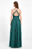 Spaghetti Straps V Neckline Chiffon Lace Bridesmaid Dresses Women's Formal Evening Gowns