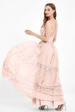 Spaghetti Straps V Neckline Chiffon Lace Bridesmaid Dresses Women's Formal Evening Gowns