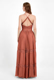 Spaghetti Straps V Neckline Chiffon Lace Bridesmaid Dresses Women's Formal Evening Gowns