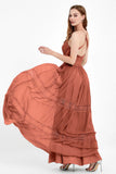 Spaghetti Straps V Neckline Chiffon Lace Bridesmaid Dresses Women's Formal Evening Gowns