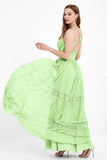 Spaghetti Straps V Neckline Chiffon Lace Bridesmaid Dresses Women's Formal Evening Gowns
