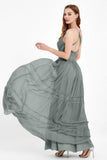 Spaghetti Straps V Neckline Chiffon Lace Bridesmaid Dresses Women's Formal Evening Gowns