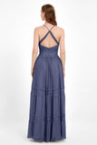 Spaghetti Straps V Neckline Chiffon Lace Bridesmaid Dresses Women's Formal Evening Gowns